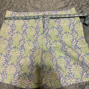 Crown & Ivy Pineapple Print Women's Shorts - Green and Purple